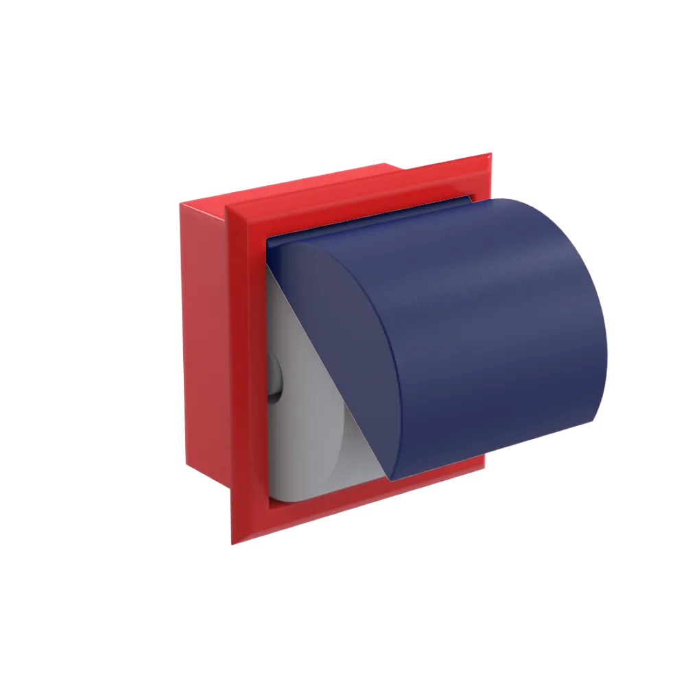 Rubinet RECESSED TOILET PAPER HOLDER Red