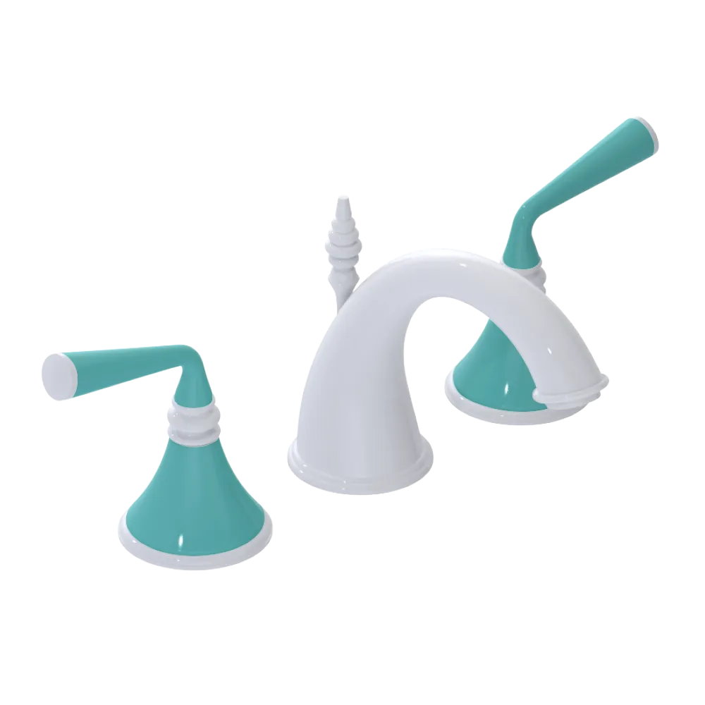 Rubinet Widespread Lav. Set. (less drain) White