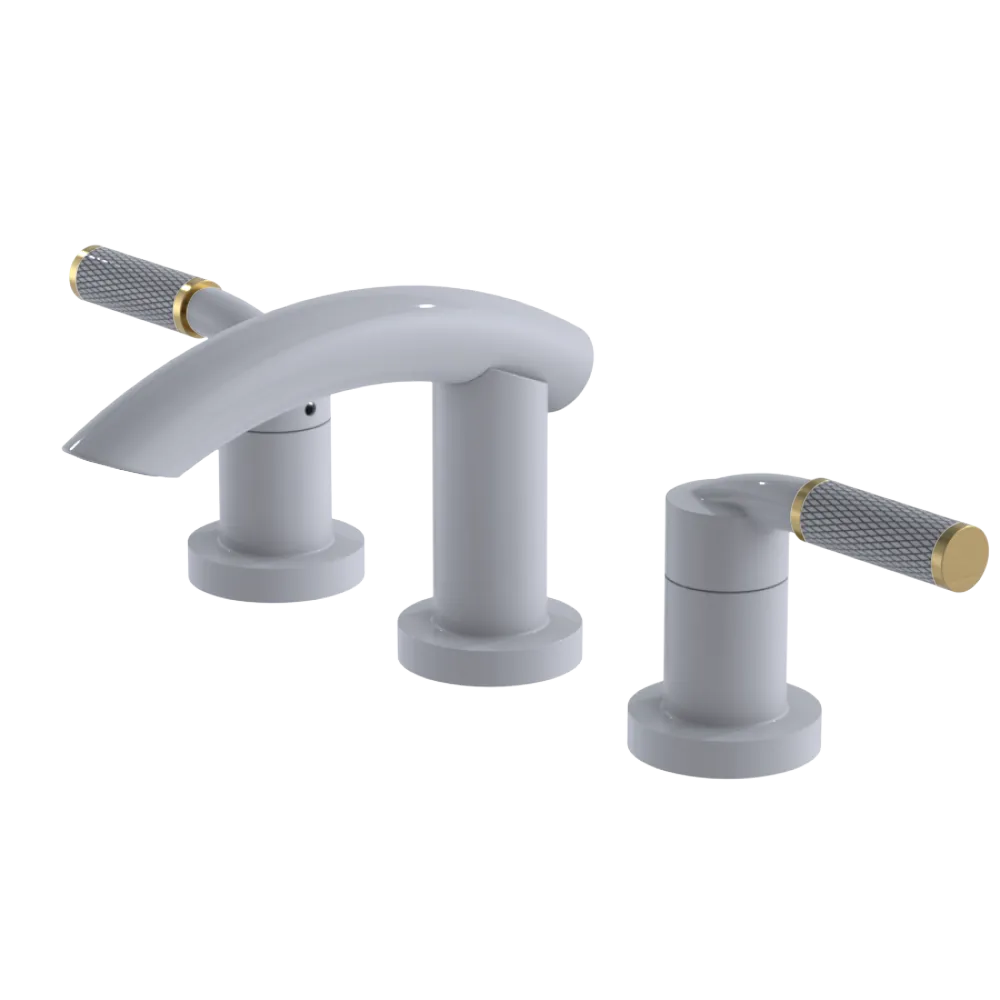 Rubinet Widespread Lav. Set. (less drain) White