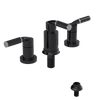 Rubinet Bidet Fitting with Spray, Diverter, and Vacuum Breaker (less drain) Black