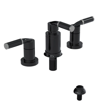 Rubinet Bidet Fitting with Spray, Diverter, and Vacuum Breaker (less drain) Black