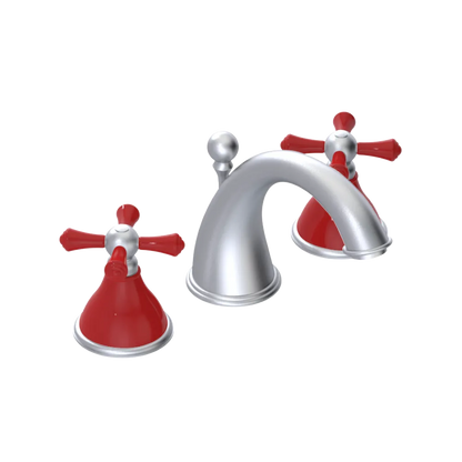 Rubinet Widespread Lav. Set. (less drain) Satin Chrome