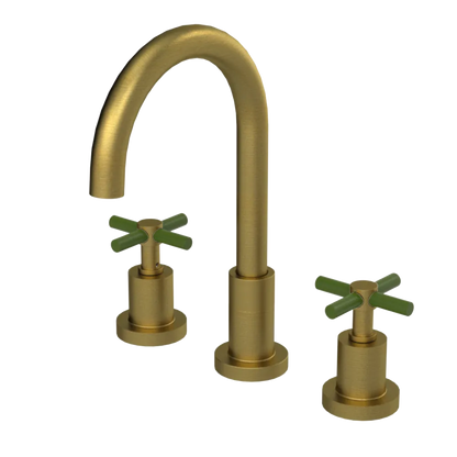 Rubinet Widespread Kitchen Set with LaSalle Spout Antique Brass Matt