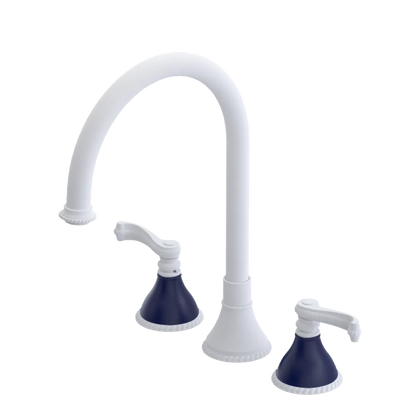 Rubinet Widespread Kitchen Set Matt White