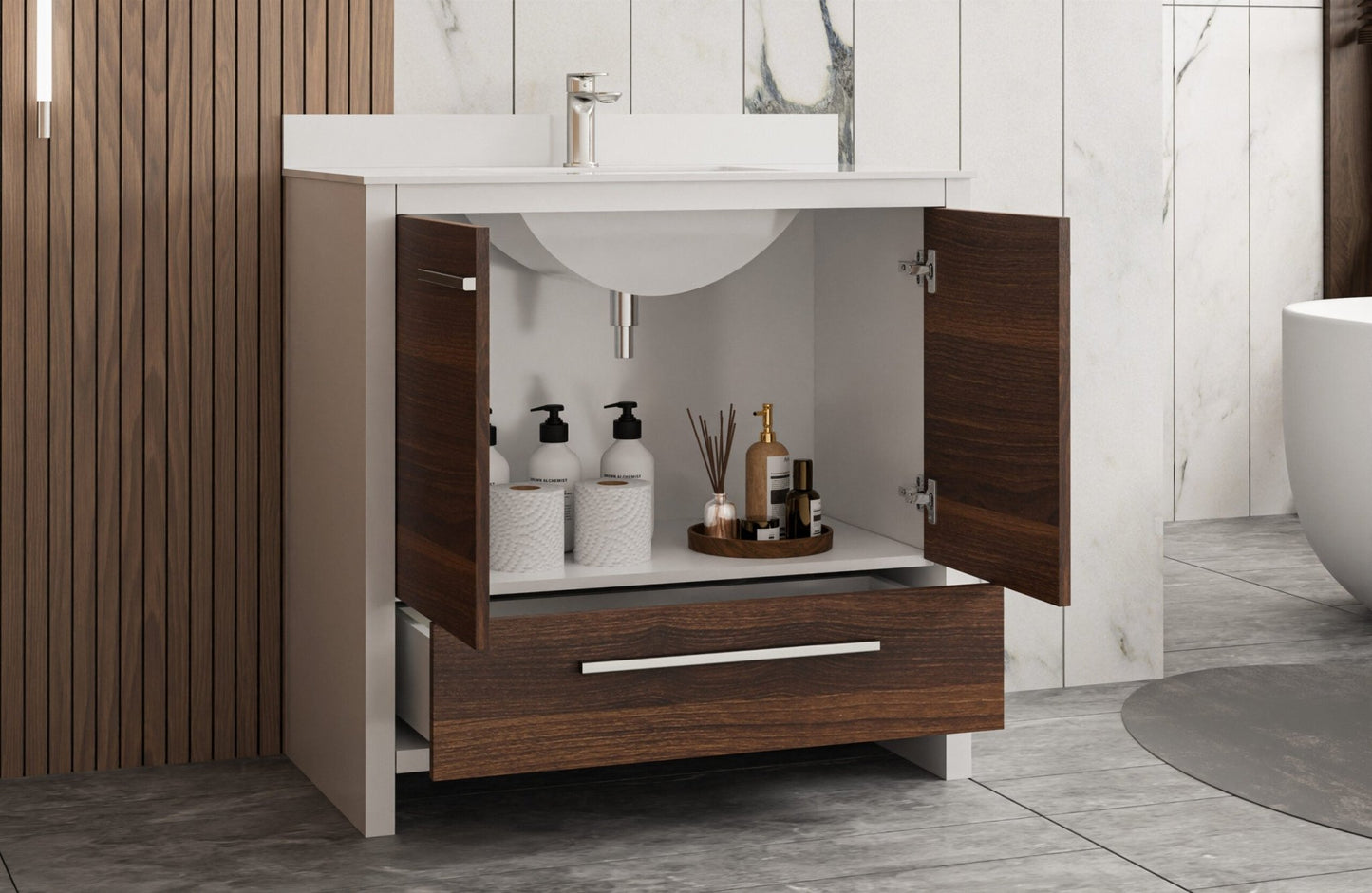 Cairo Single Sink Bathroom Vanity - Golzar Home