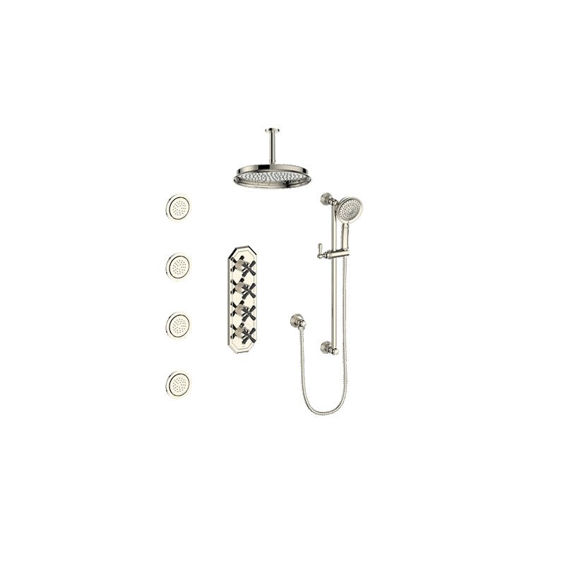 CARINTHIA 3/4 - inch HIGH - FLOW TH SHOWER KIT WITH BODY JETS AND 6 - inch CEILING ARM - Golzar Home