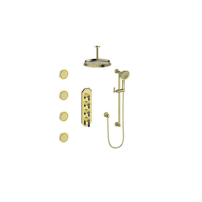 CARINTHIA 3/4 - inch HIGH - FLOW TH SHOWER KIT WITH BODY JETS AND 6 - inch CEILING ARM - Golzar Home