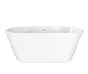 Chorale 60 x 30 Acrylic Freestanding Center Drain Bathtub in White with White Skirt