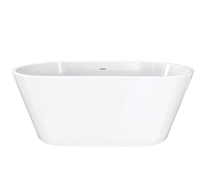 Chorale 60 x 30 Acrylic Freestanding Center Drain Bathtub in White with White Skirt