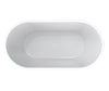 Chorale 60 x 30 Acrylic Freestanding Center Drain Bathtub in White with White Skirt