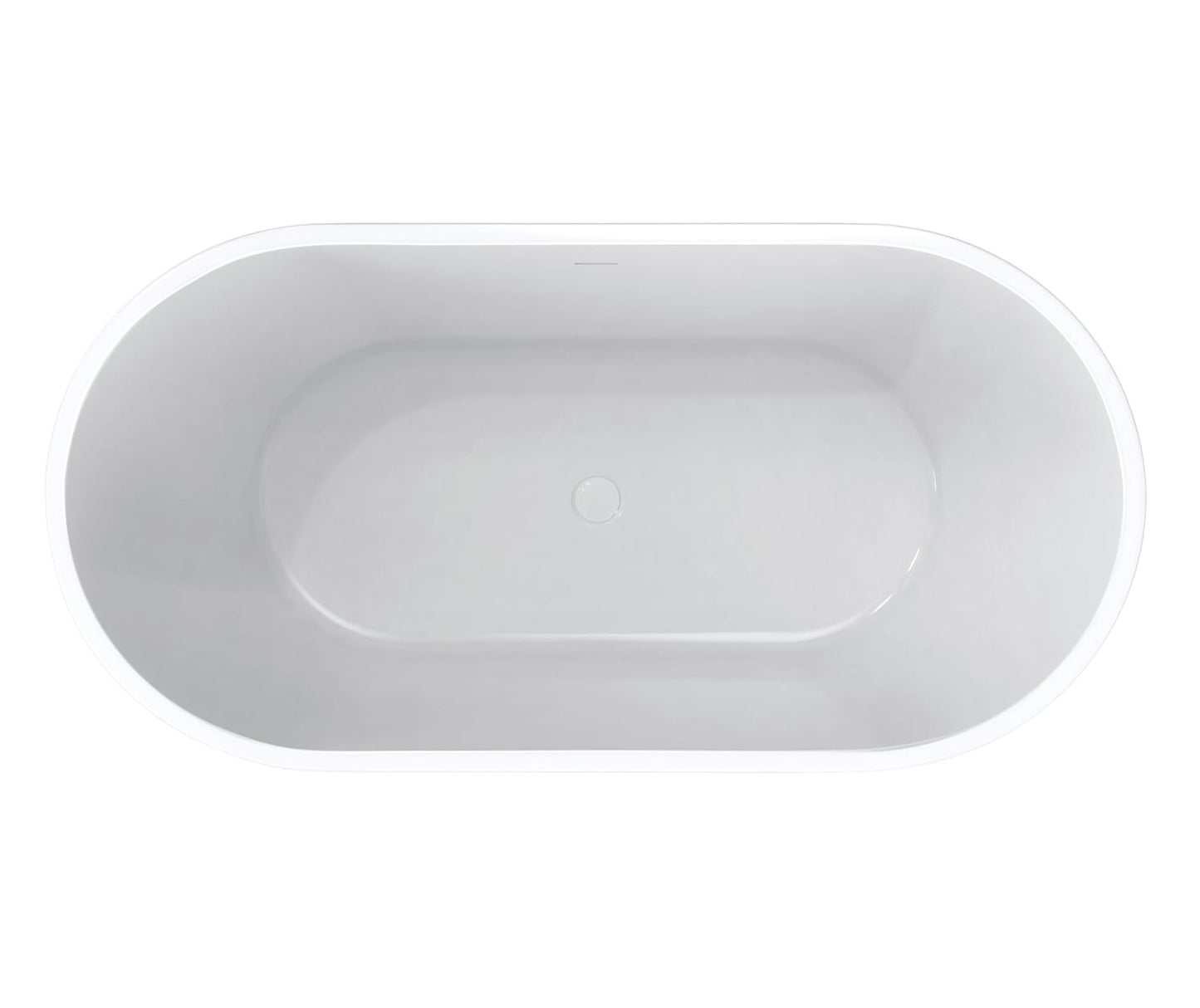 Chorale 60 x 30 Acrylic Freestanding Center Drain Bathtub in White with White Skirt