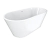 Chorale 60 x 30 Acrylic Freestanding Center Drain Bathtub in White with White Skirt