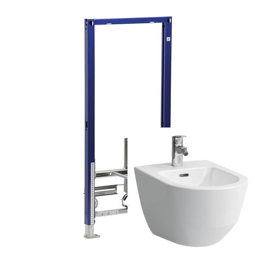 Laufen Pro Wall-Mounted Bidet Complete Set with Geberit Bidet Carrier