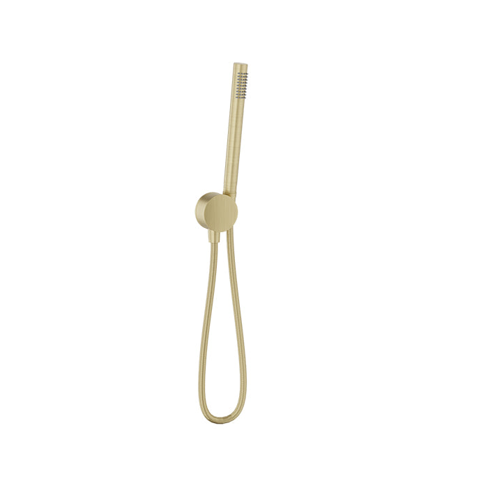 Baril 1-spray anti-limestone hand shower on wall-mounted supply elbow