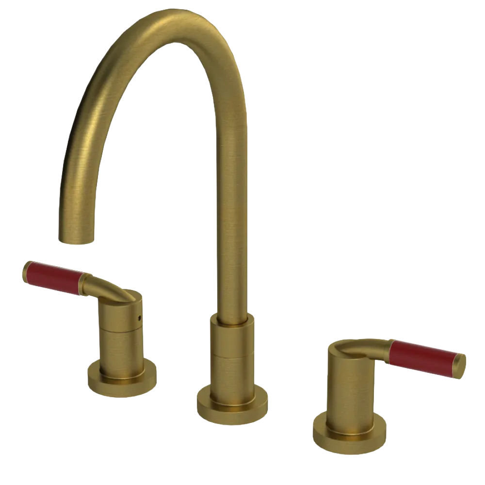 Rubinet Widespread Kitchen Set Antique Brass Matt