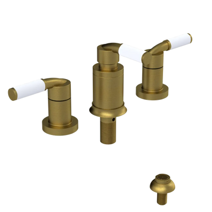 Rubinet Bidet Fitting with Spray, Diverter, and Vacuum Breaker (less drain) Antique Brass Matt