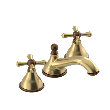 Rubinet Widespread Lav. Set. (less drain) Satin Gold