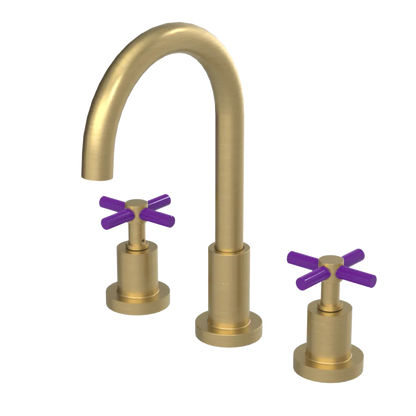 Rubinet Widespread Kitchen Set with LaSalle Spout Satin Brass