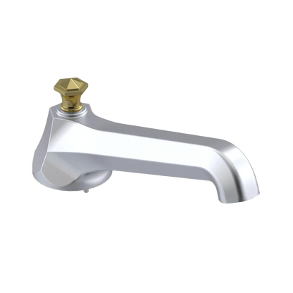 Rubinet Tub Filler Spout Deck Mount Satin Chrome