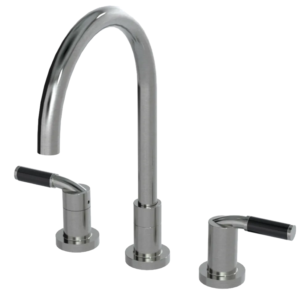 Rubinet Widespread Kitchen Set Satin Nickel