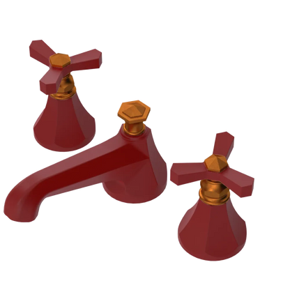 Rubinet Widespread Lav. Set. (less drain) Maroon