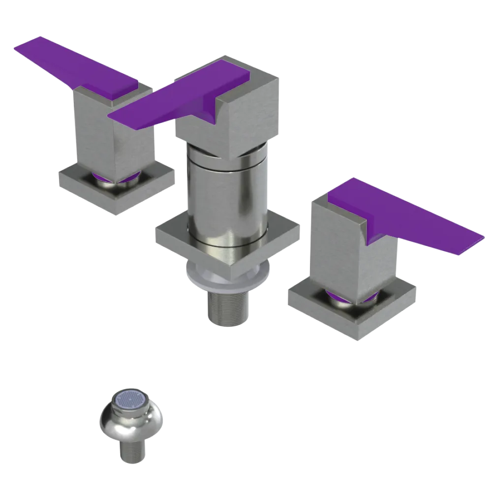 Rubinet Bidet Fitting with Spray, Diverter, and Vacuum Breaker (less drain) Satin Nickel