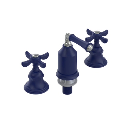 Rubinet Bidet Fitting with Spray, Diverter, and Vacum Breaker (Less Drain) Midnight Blue