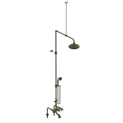 Rubinet Deck Mount Tub & Shower with Hand Held Shower Green Envy