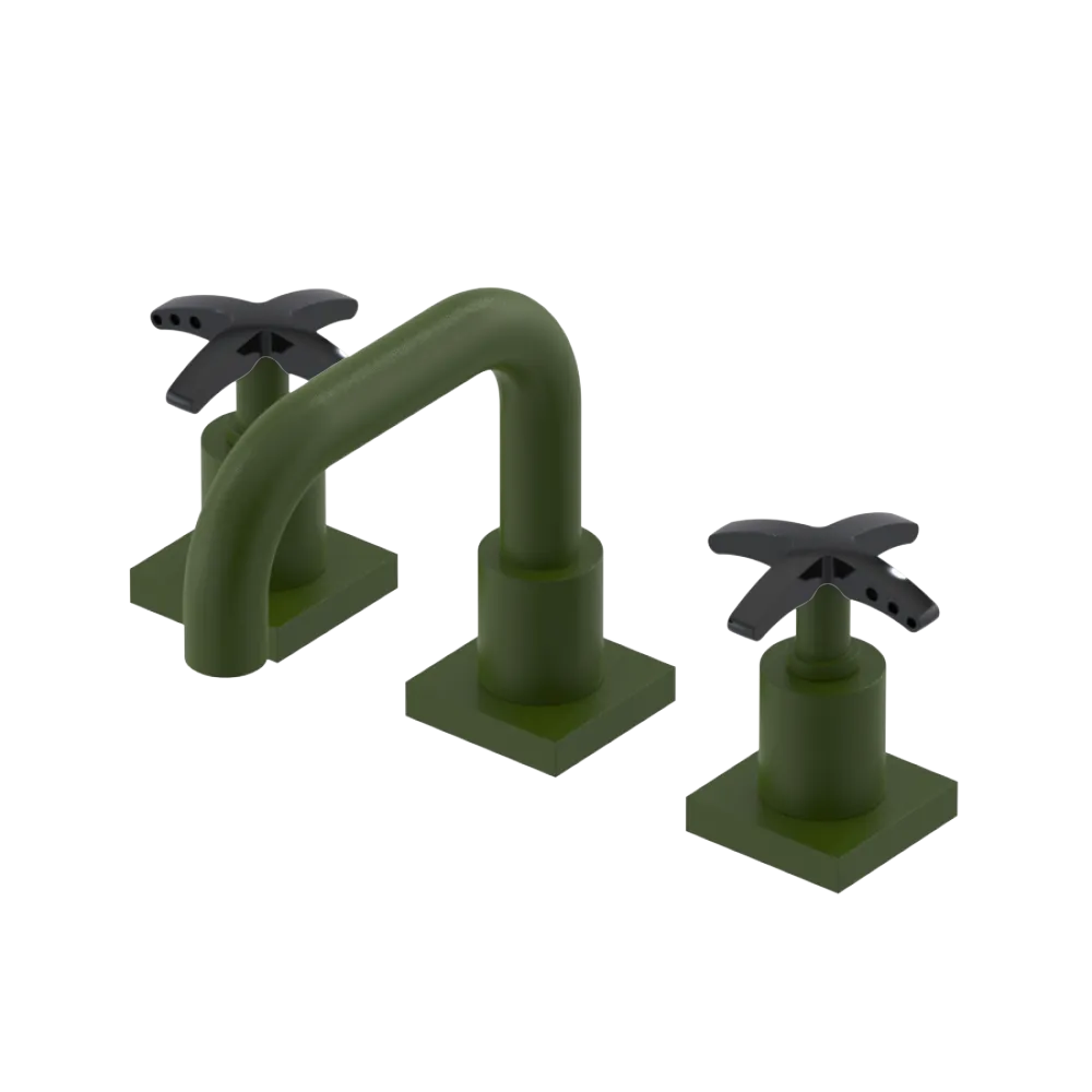 Rubinet Widespread Lav. Set. with Genesis spout (less drain) Green Envy