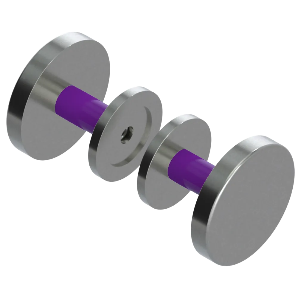 Rubinet Shower Door Knob (set) Satin Nickel