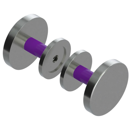 Rubinet Shower Door Knob (set) Satin Nickel