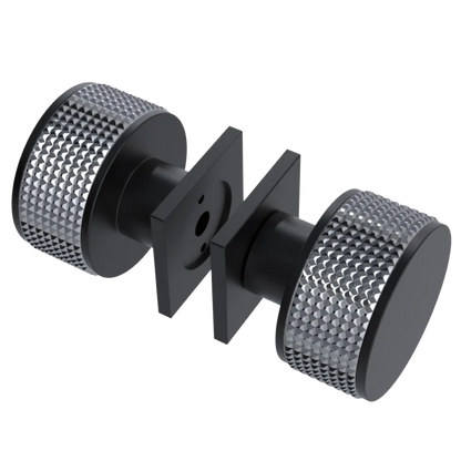 Rubinet Shower Door Knob (set) Matt Black