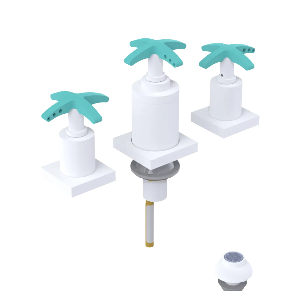 Rubinet Bidet Fitting with Spray, Diverter, and Vacuum Breaker (less drain) Matt White