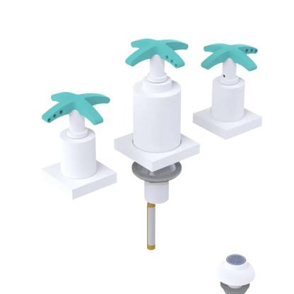 Rubinet Bidet Fitting with Spray, Diverter, and Vacuum Breaker (less drain) Matt White