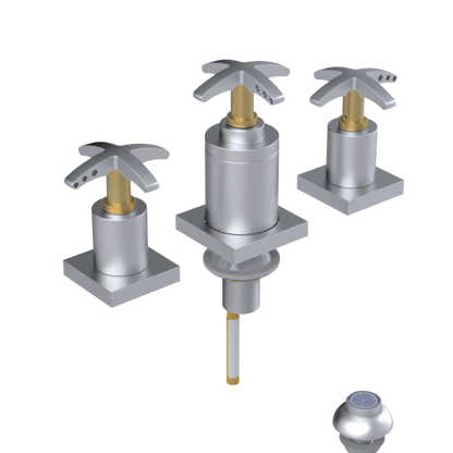 Rubinet Bidet Fitting with Spray, Diverter, and Vacuum Breaker (less drain) Satin Chrome