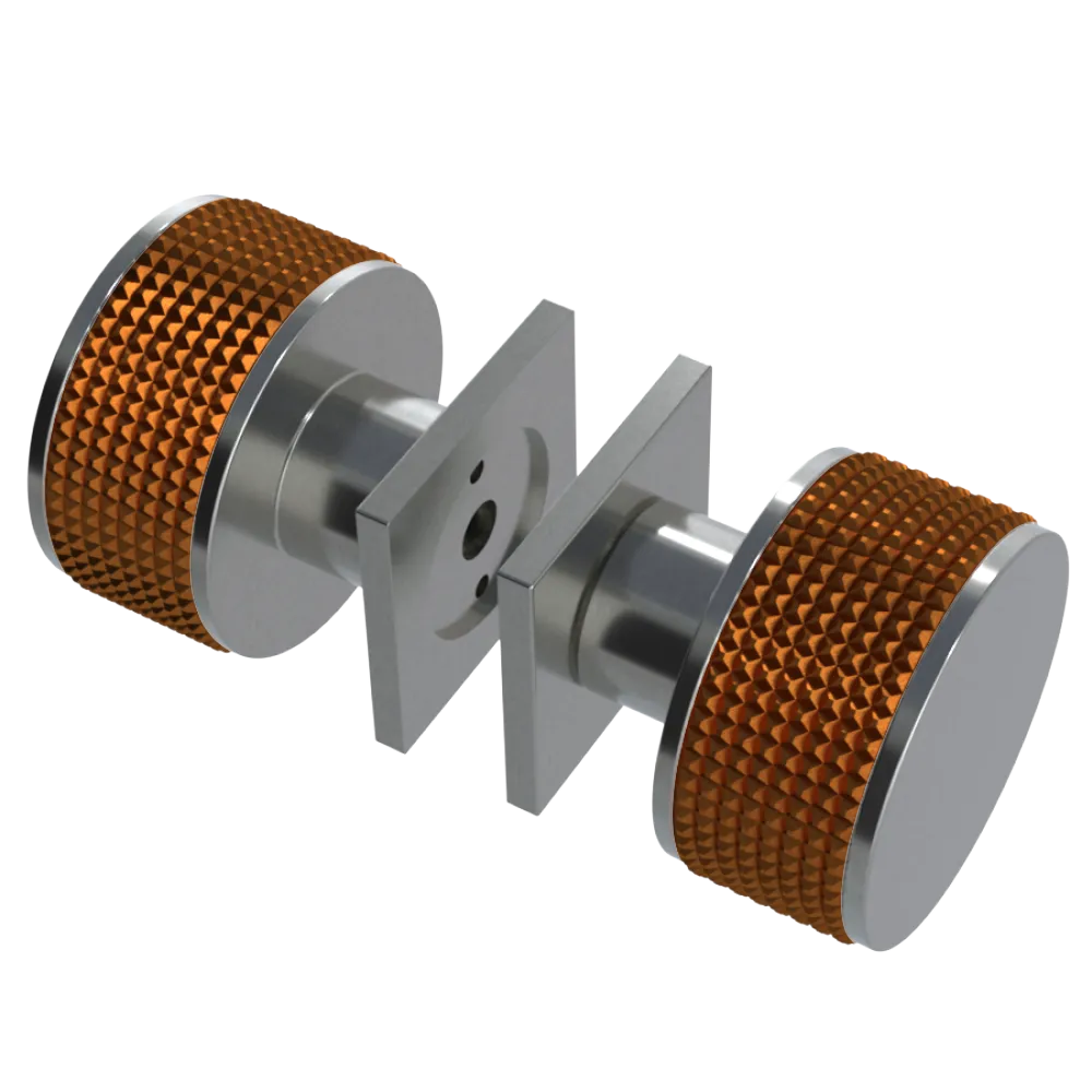 Rubinet Shower Door Knob (set) Satin Nickel