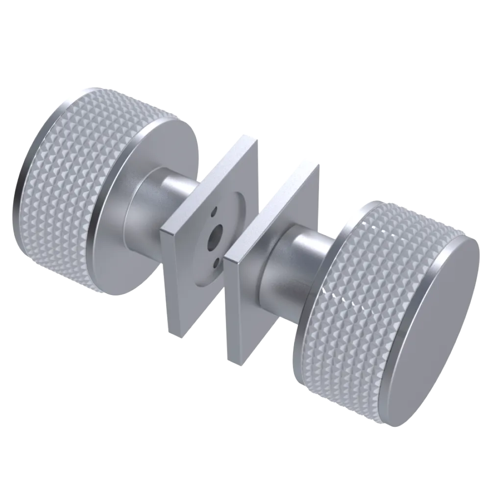 Rubinet Shower Door Knob (set) Satin Chrome