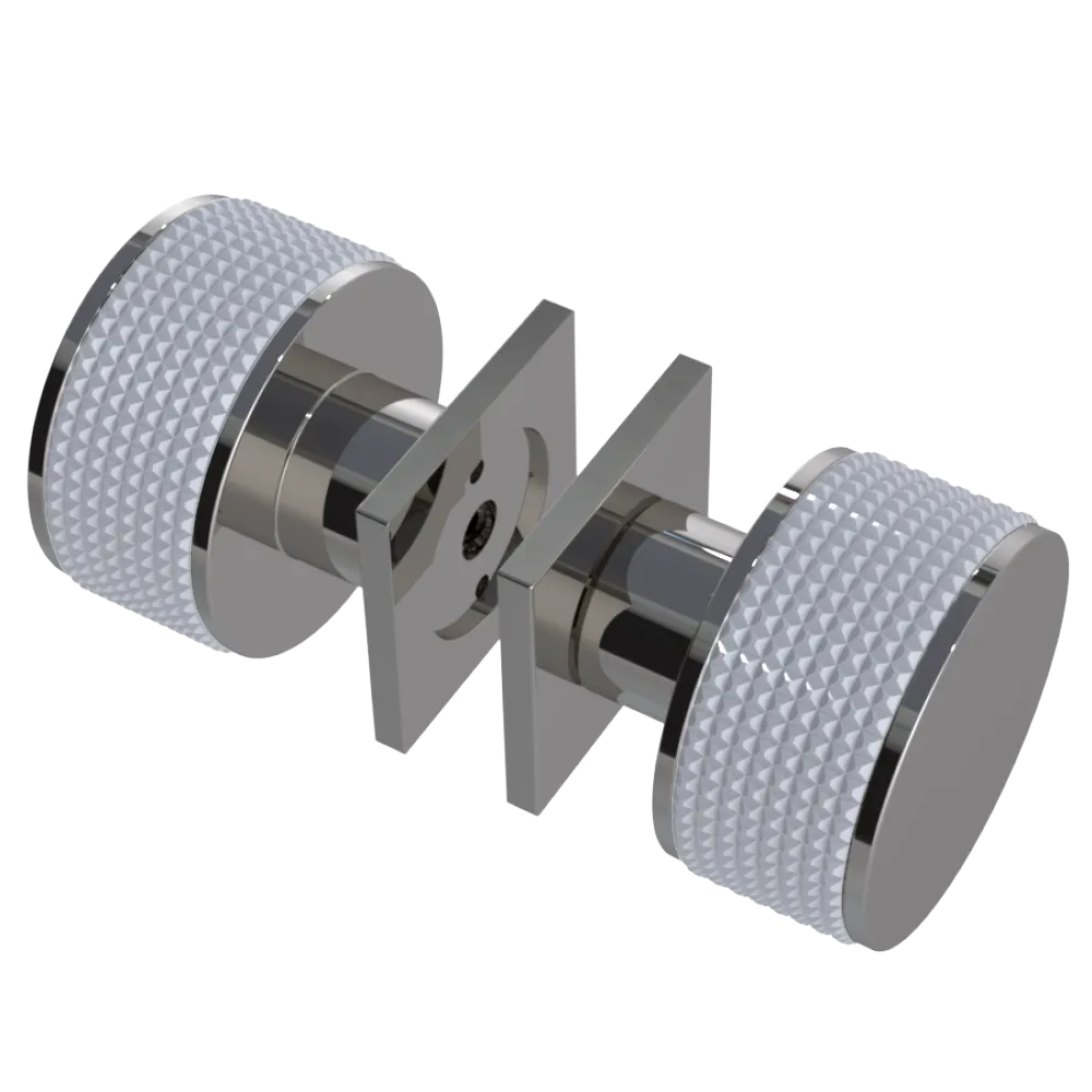 Rubinet Shower Door Knob (set) Polished Nickel