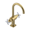 Rubinet Single Hole Dual Handle Lav. Set. (less drain) Satin Brass