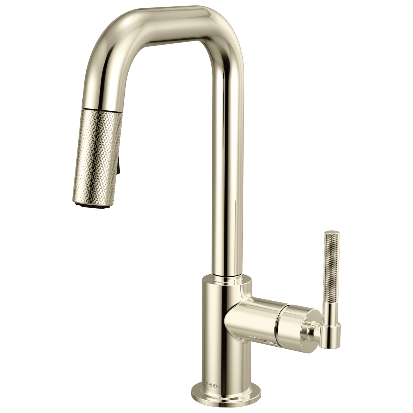 Brizo Pull Down Prep Faucet With Square Spout Knurled Handle
