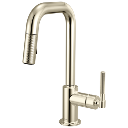 Brizo Pull Down Prep Faucet With Square Spout Knurled Handle