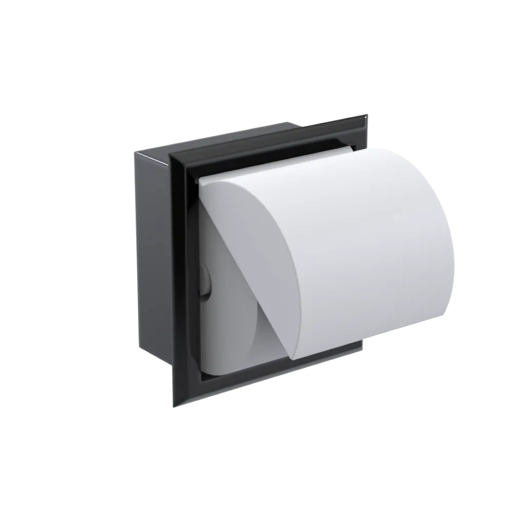 Rubinet RECESSED TOILET PAPER HOLDER Black