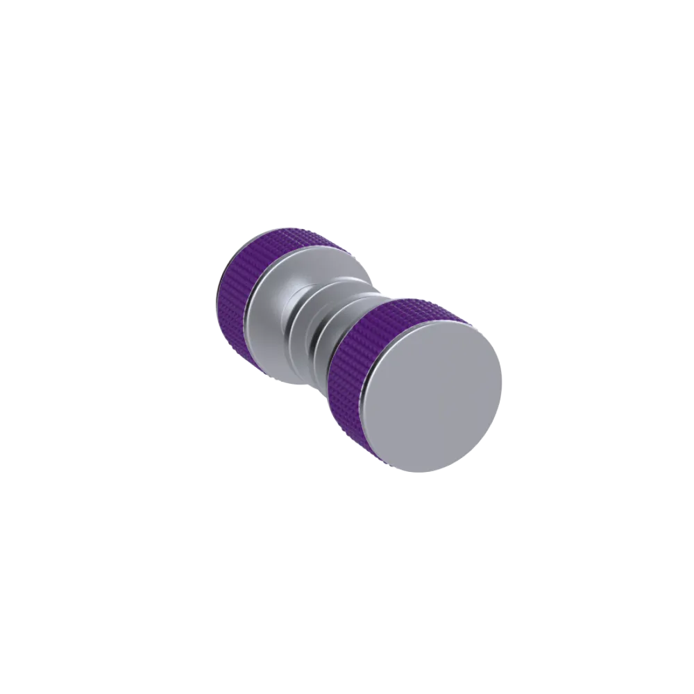 Rubinet Shower Door Knob (set) Satin Chrome