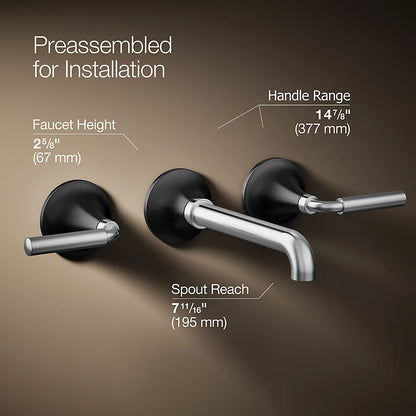 Tone™ Wall-mount bathroom sink faucet trim, 1.2 gpm