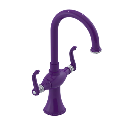 Rubinet Single Hole Dual Handle Lav. Set. (less drain) Purple Haze