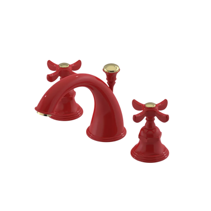 Rubinet Widespread Lav. Set. (less drain) Red