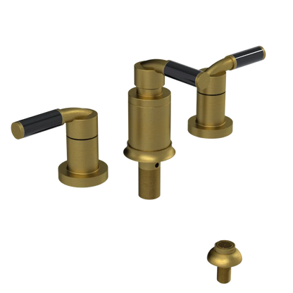 Rubinet Bidet Fitting with Spray, Diverter, and Vacuum Breaker (less drain) Antique Brass Matt