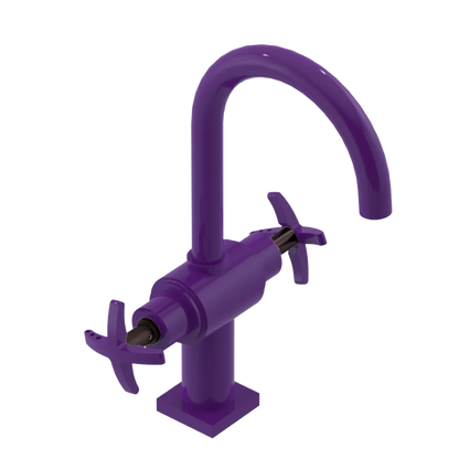 Rubinet Single Hole Dual Handle Lav. Set. (less drain) Purple Haze