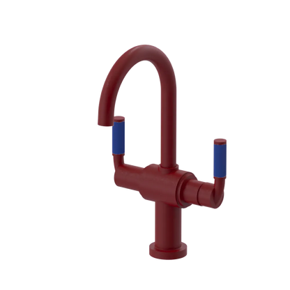 Rubinet Single Hole Dual Handle Lav. Set. (less drain) Maroon