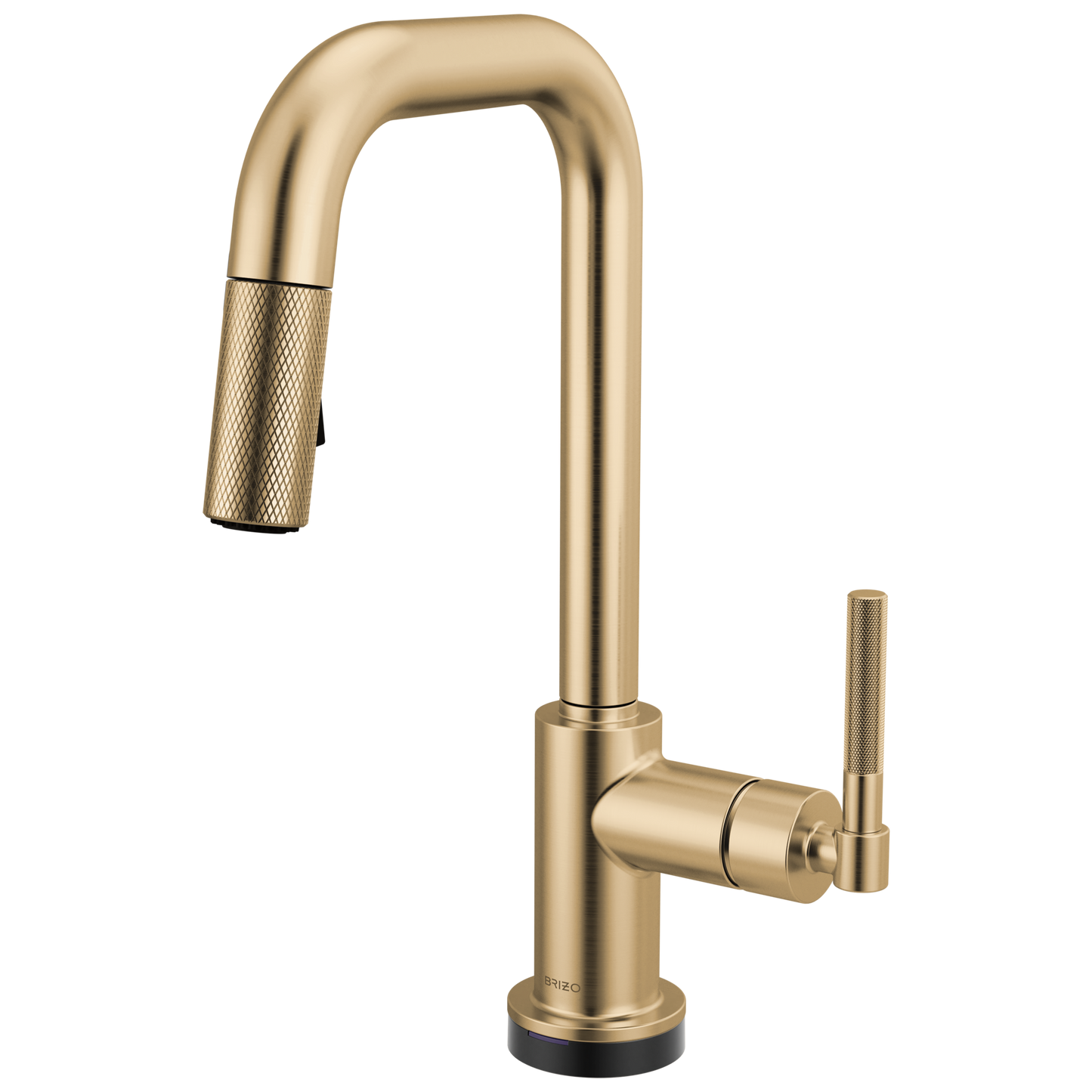 Brizo Smarttouch Pull Down Prep Faucet With Square Spout Knurled Handle